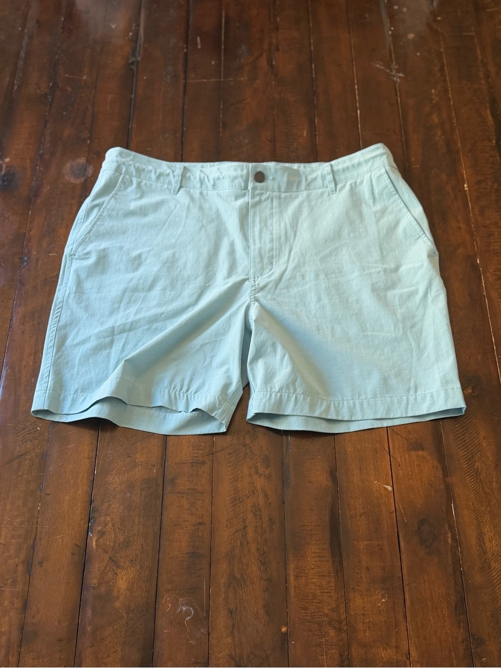 Faherty All Day Shorts Men's Chino Shorts Size 38 – Seafoam Blue-Green 7” inseam